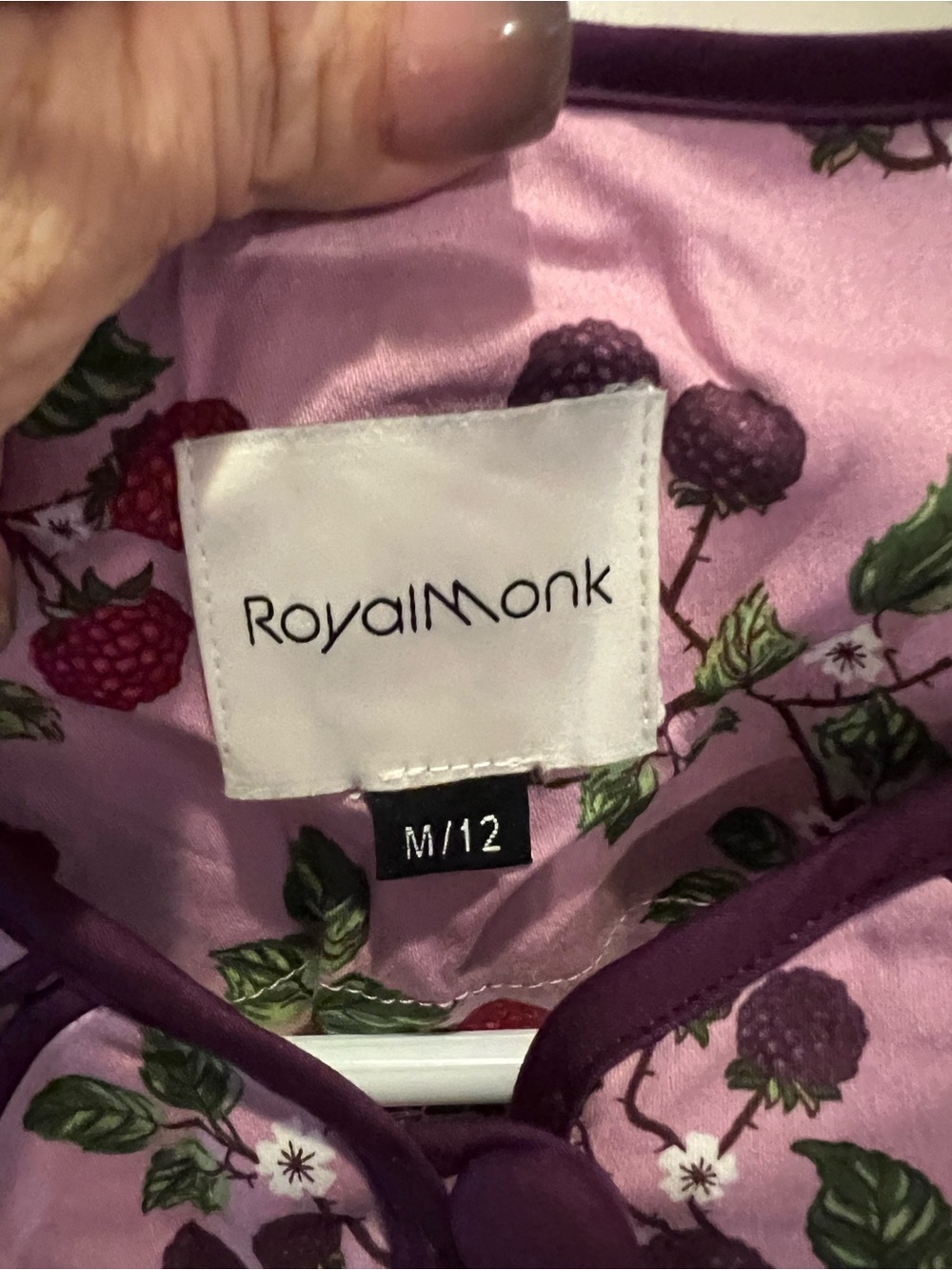 Royal Monk Berry and Floral Dress